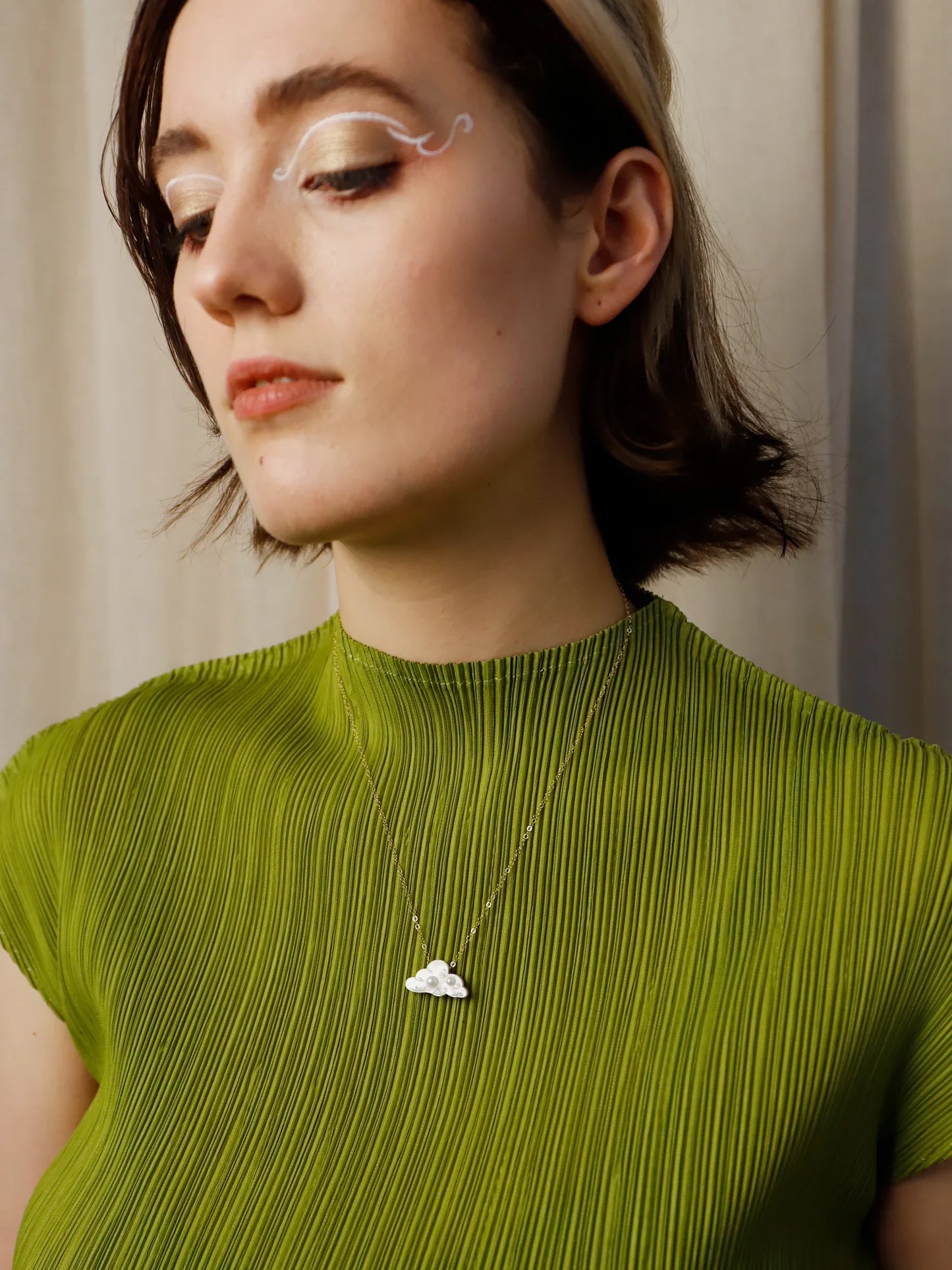 The Every Space Cloud necklace in sterling silver and acrylic by Wolf & Moon