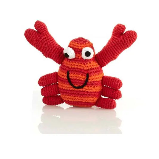Crochet red crab rattle by pebblechild
