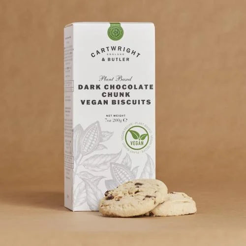 Vegan Dark Chocolate Chunk Biscuits In Carton