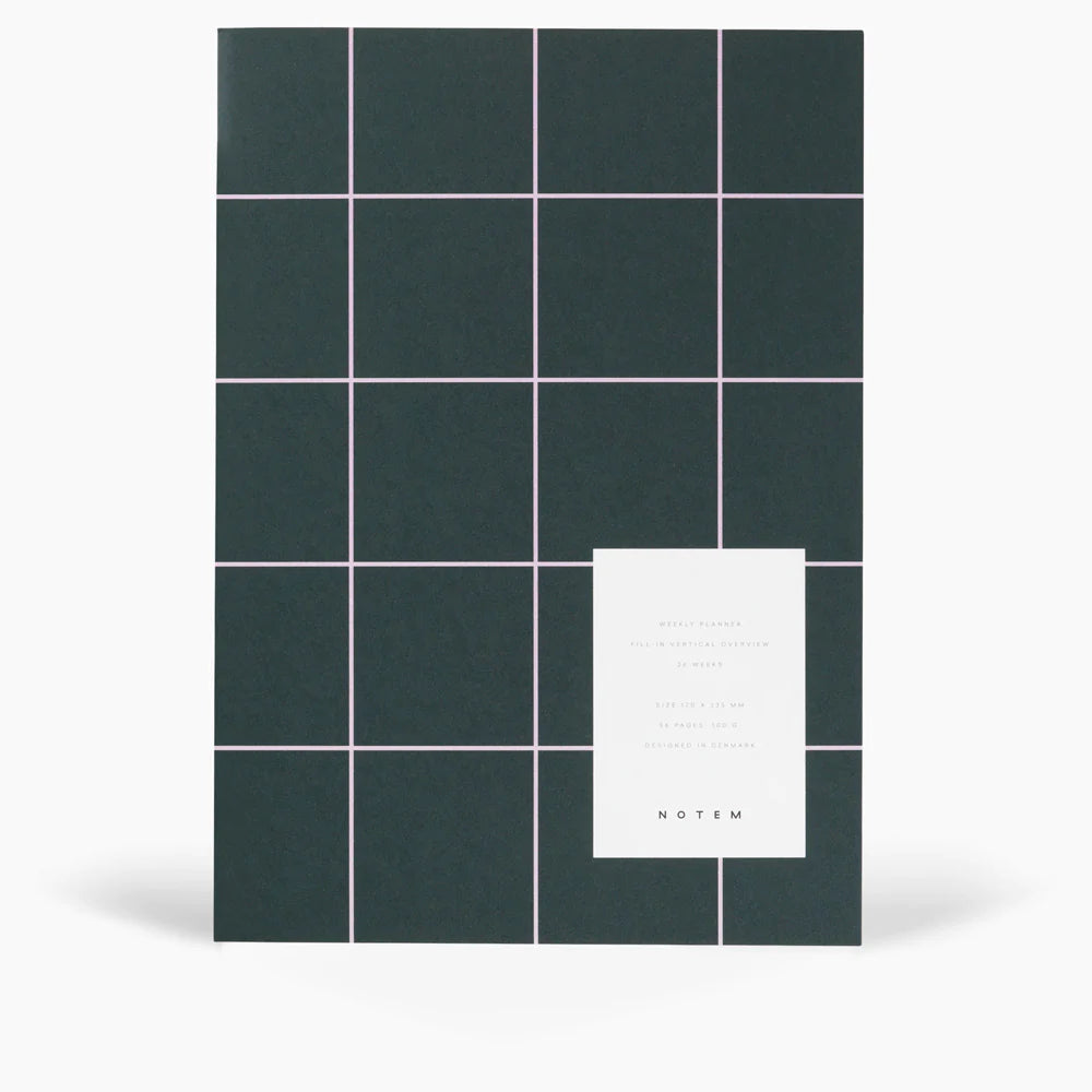 Milo Weekly Planner in Dark Green