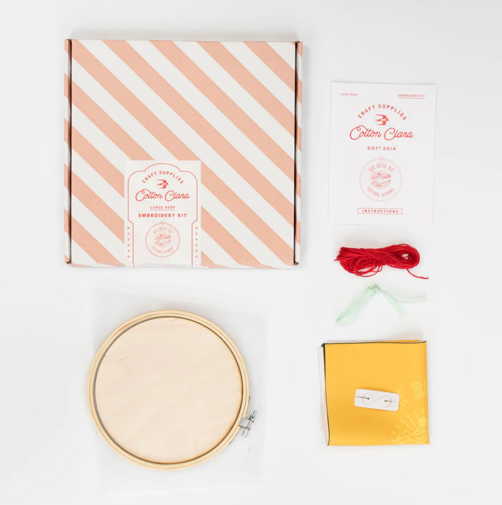 Cotton Clara | We Rise by Lifting Others Hoop Embroidery Kit