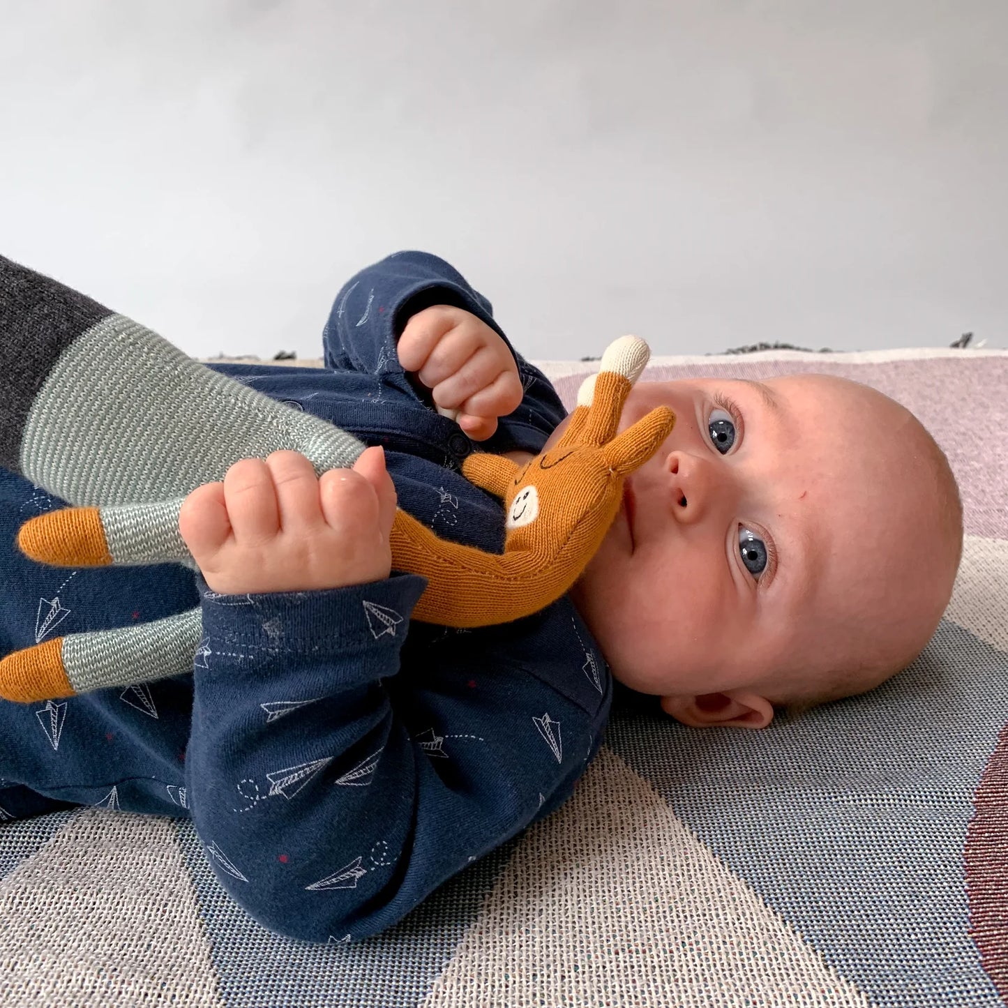Giraffe Soft Toy in Blue