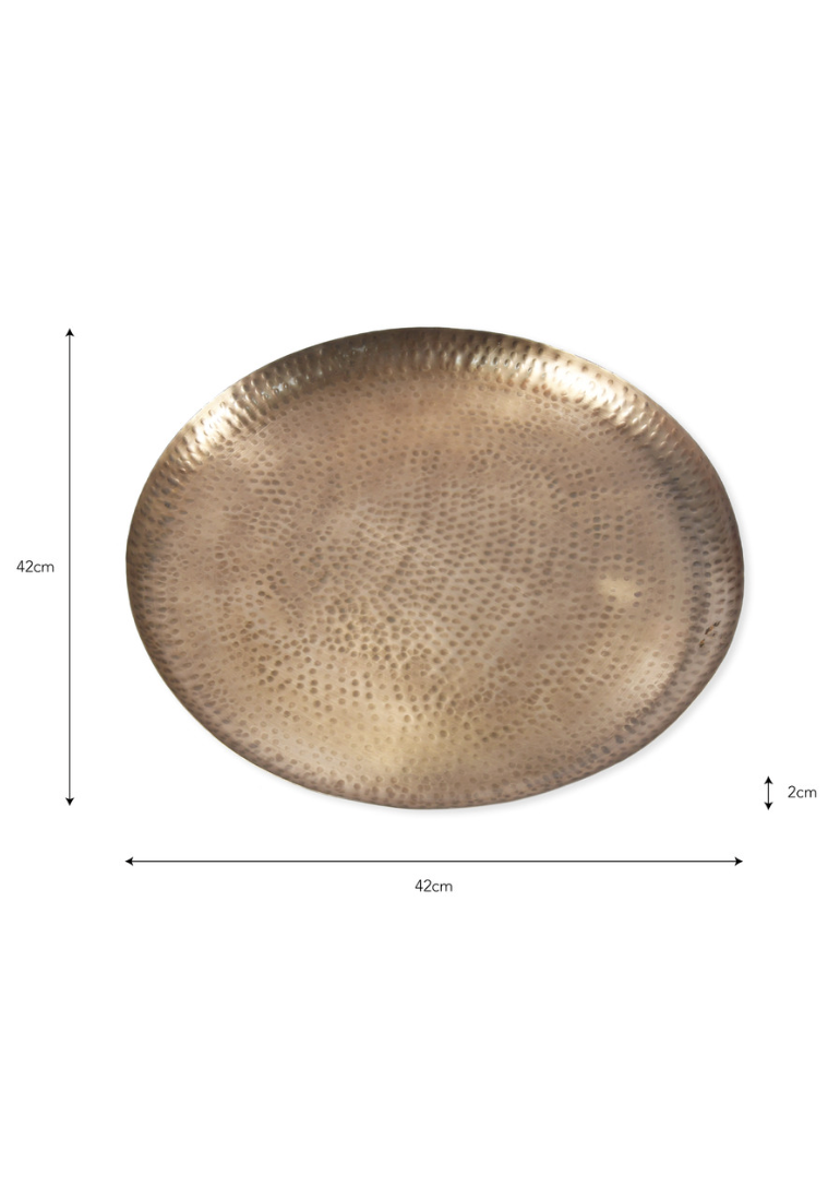 Hammered Brass Tray