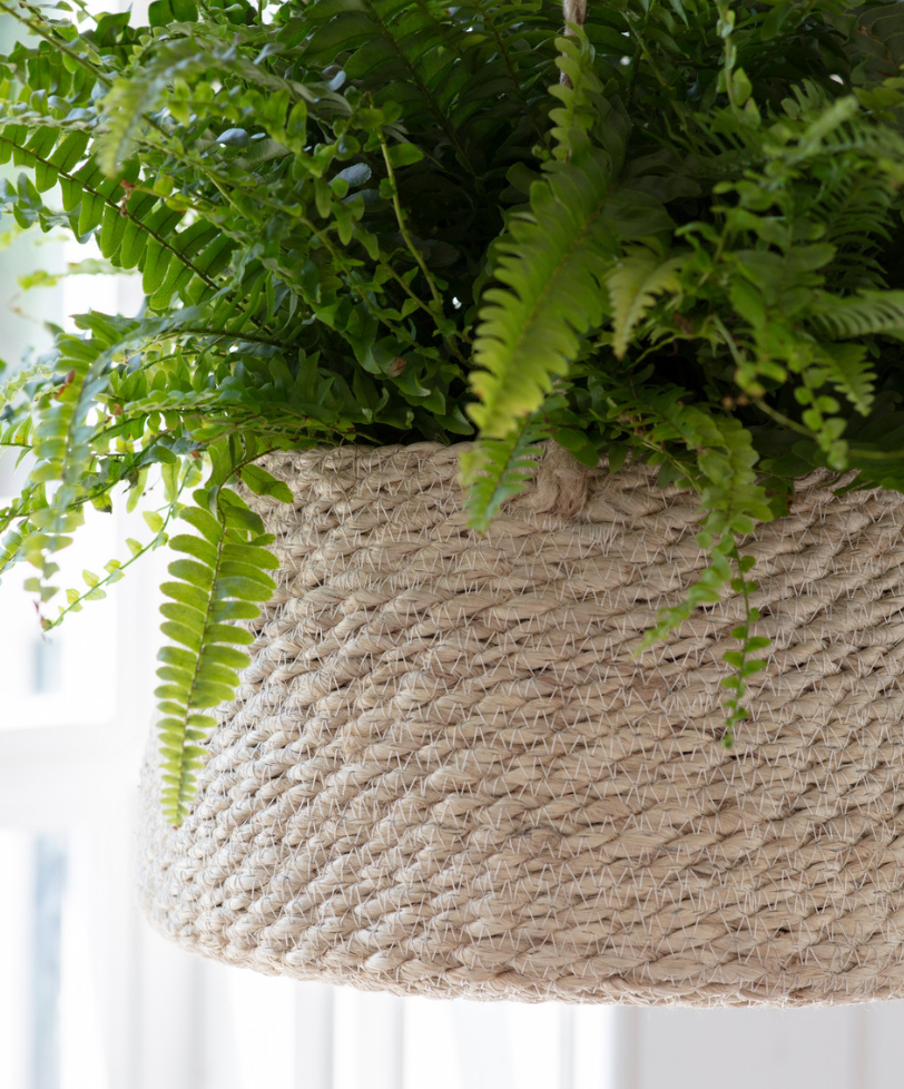 Hanging Woven Plant Pot- Tapered