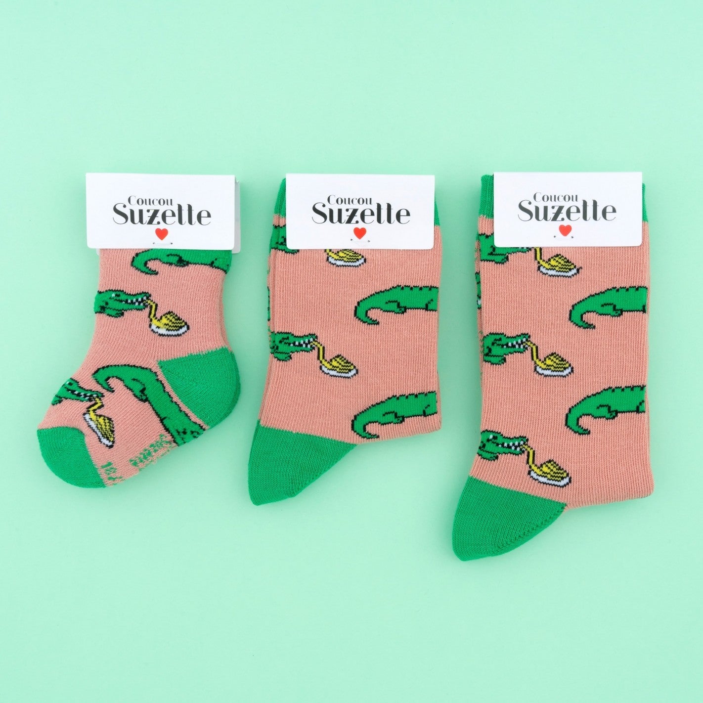 Kids Pasta Lover's Crocodile Socks