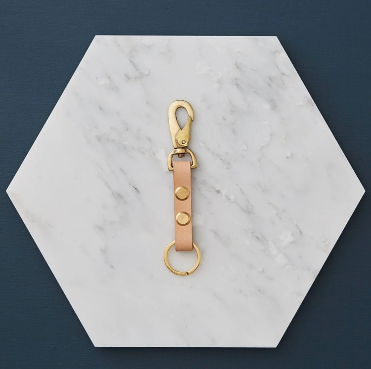 Handmade leather keyring