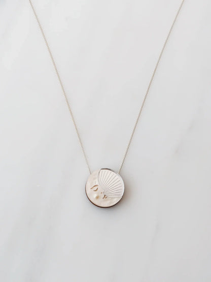 Silver Crescent Moon Necklace by wolf and moon in acrylic
