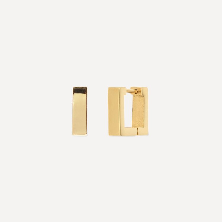 The Every Space stainless steel waterproof Rock Huggie hoop earrings by Nula