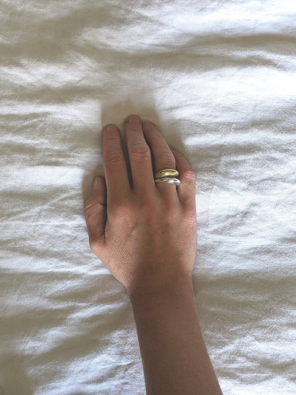 The Every Space Della Dome Ring in sterling silver or brass by Roake Studio