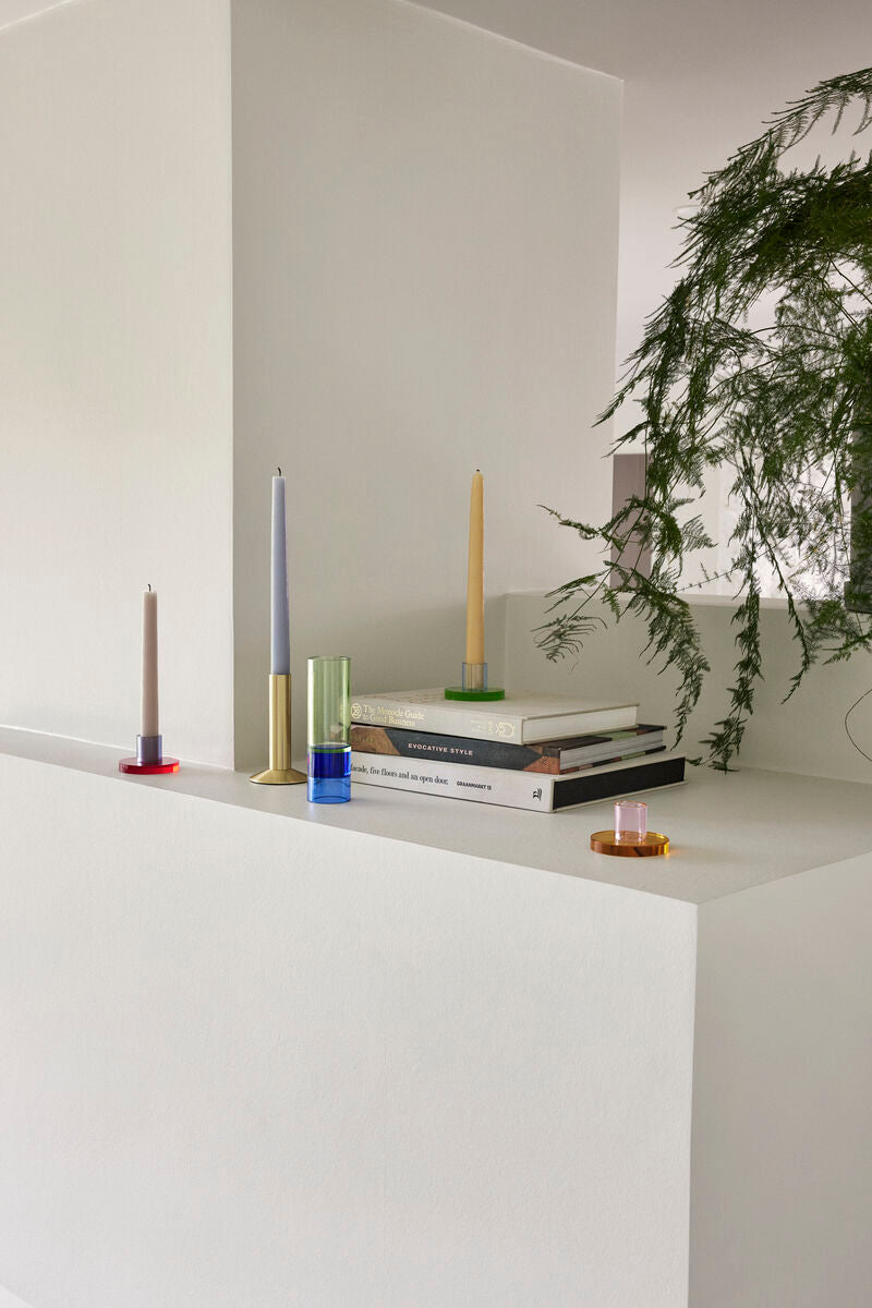 Astra Candle Holder Small in Blue & Green