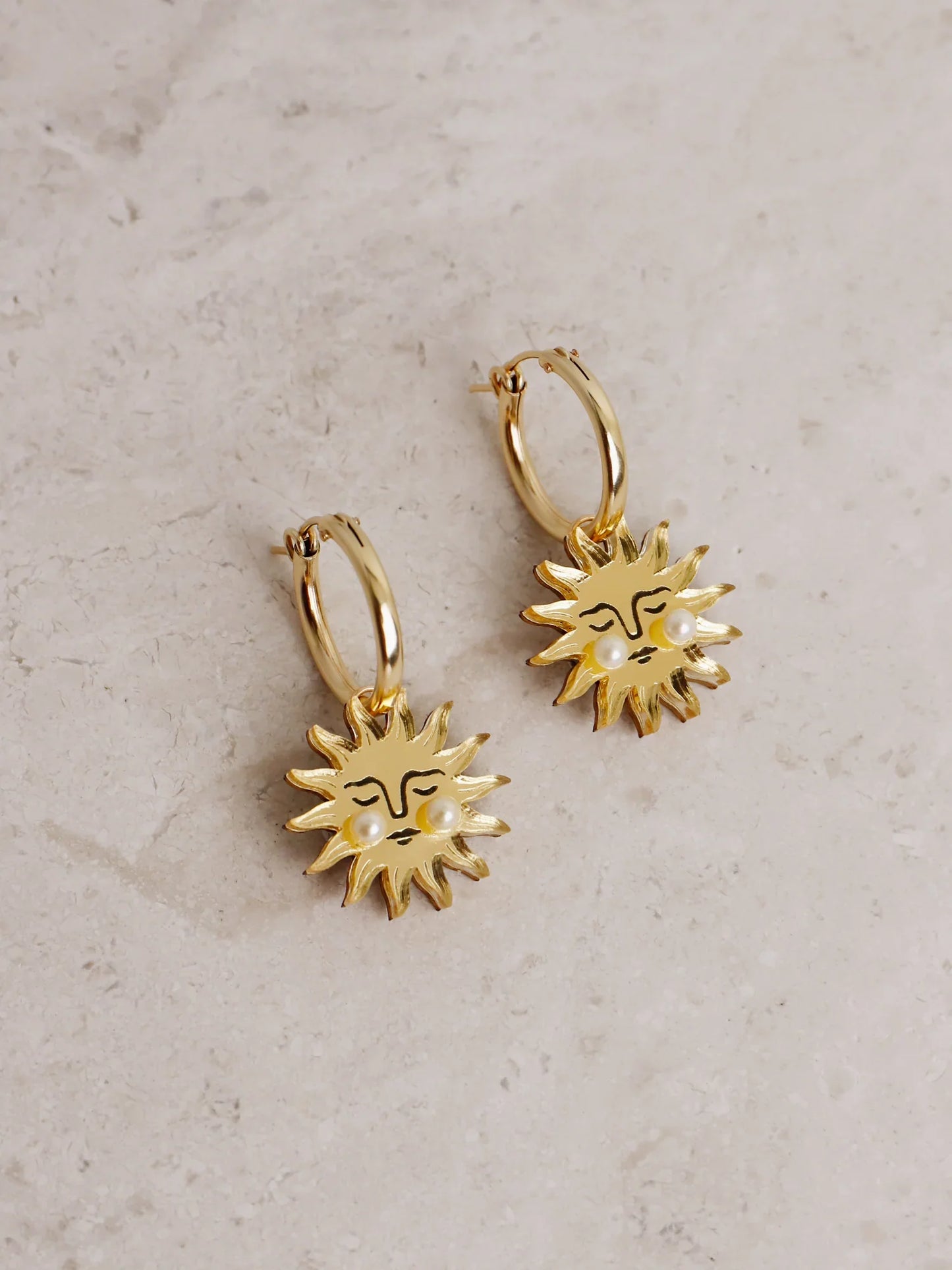 Sun Hoops Earrings