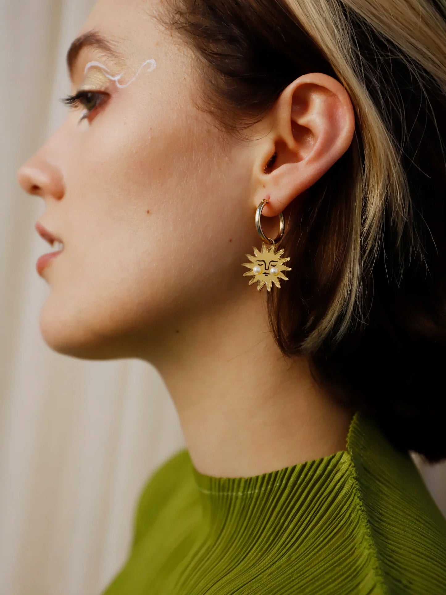 Sun Hoops Earrings