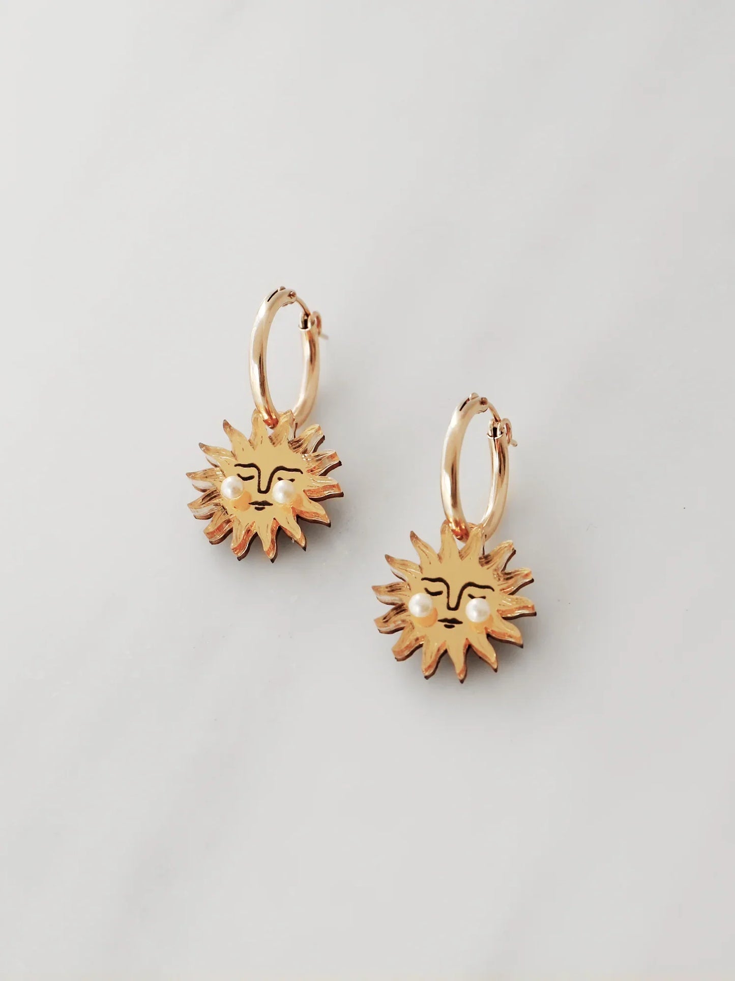 Sun Hoops Earrings