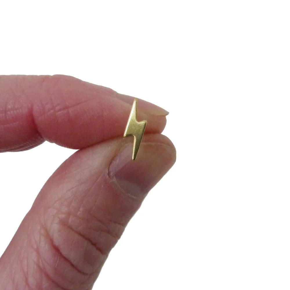 Tiny Lightning Stud Earrings