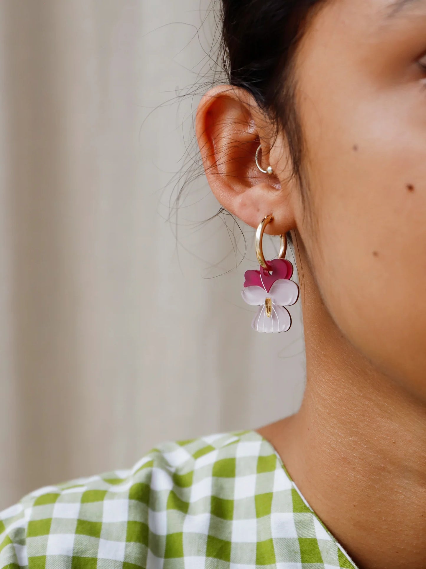 Violet 14k Gold Fill Hoops by Wolf & Moon