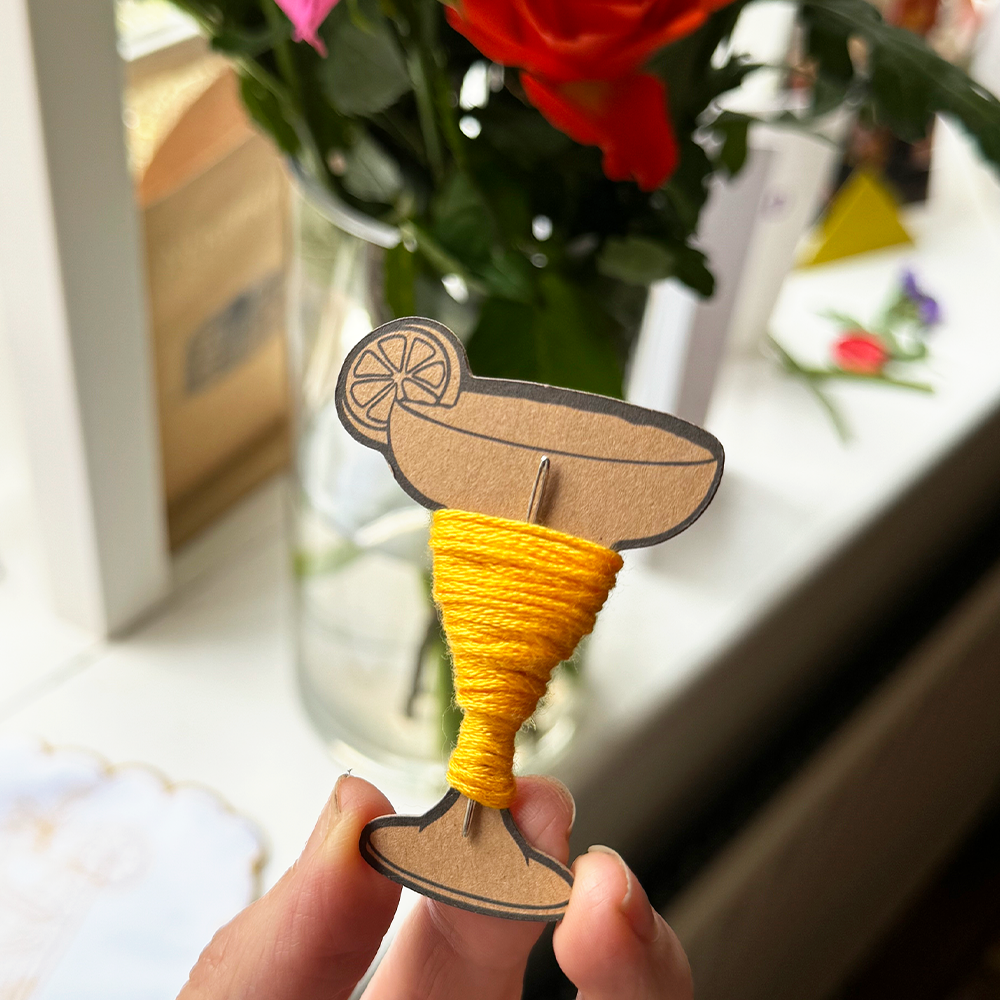 Stitch Your Cocktail Napkins embroidery kit, further view