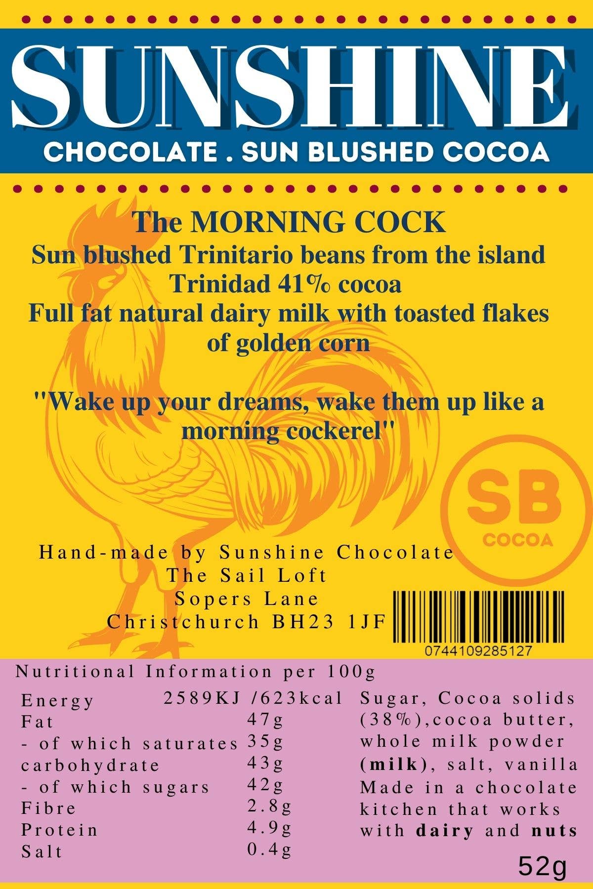 The Morning Cock  Full Cream milk + Toasted Morning Flakes | Chocolate