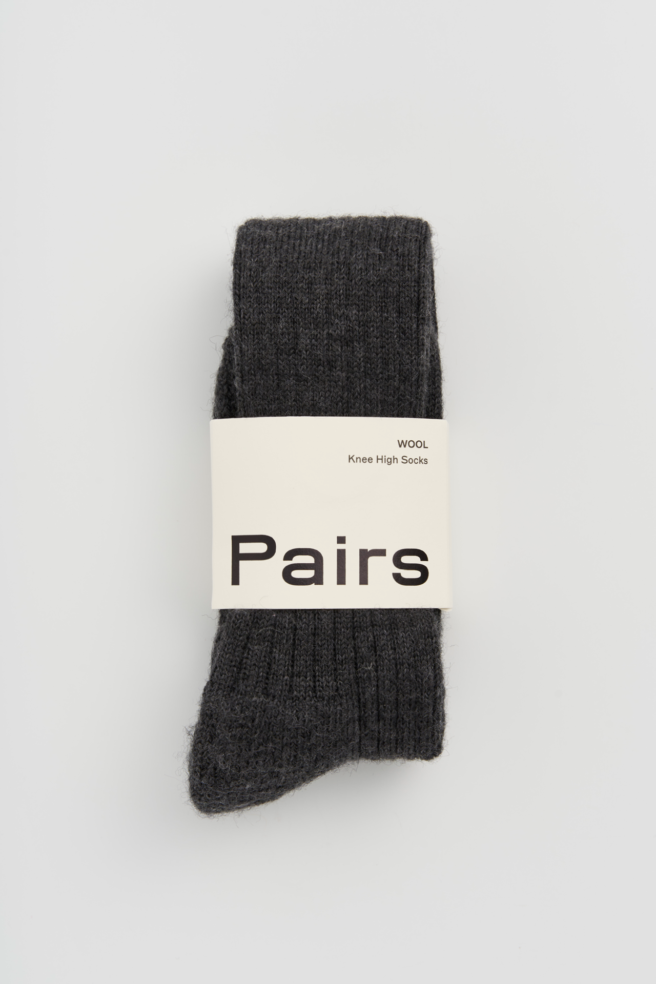 Storm Grey Wool Knee High Socks