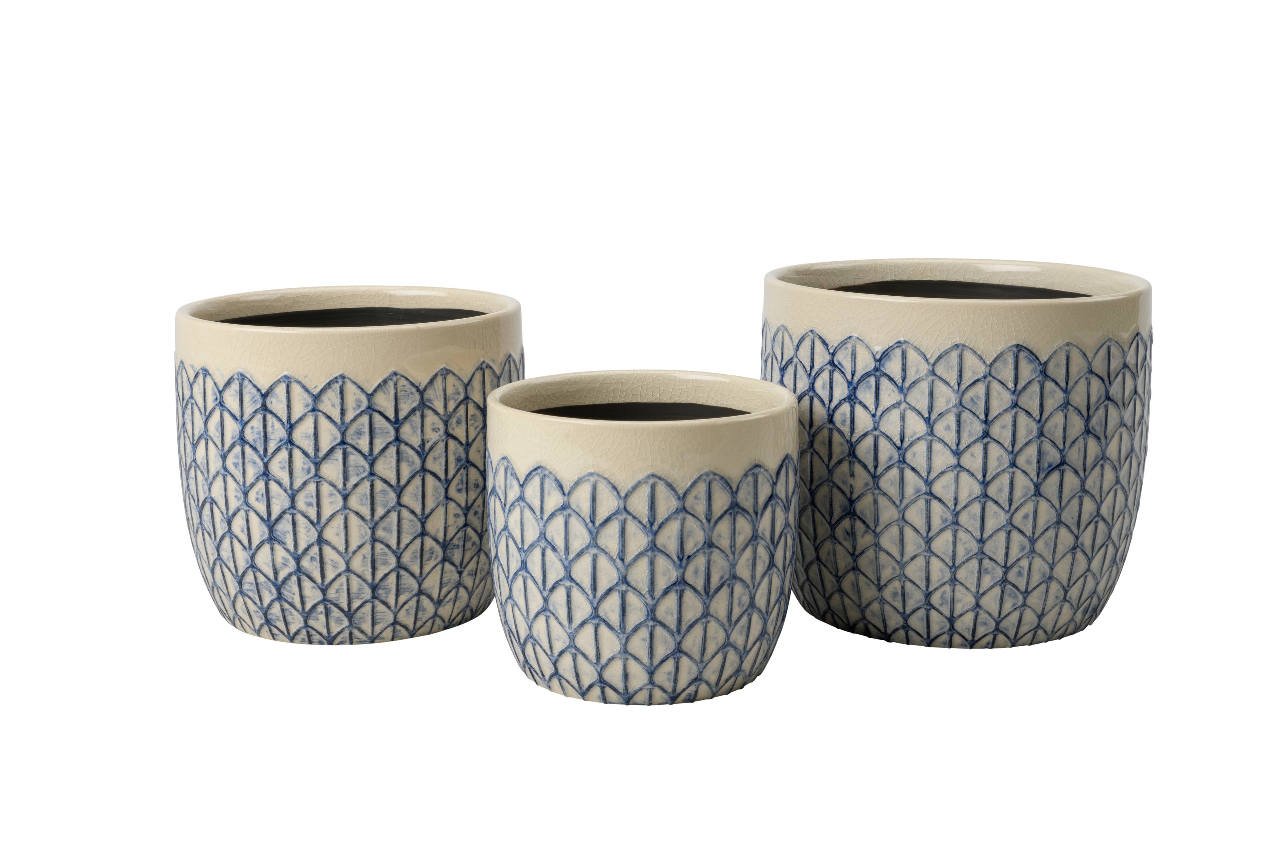 Crème Geo Plant Pot