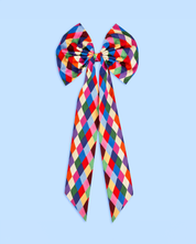 Harlequin bow Christmas tree topper by Eleanor Bowmer