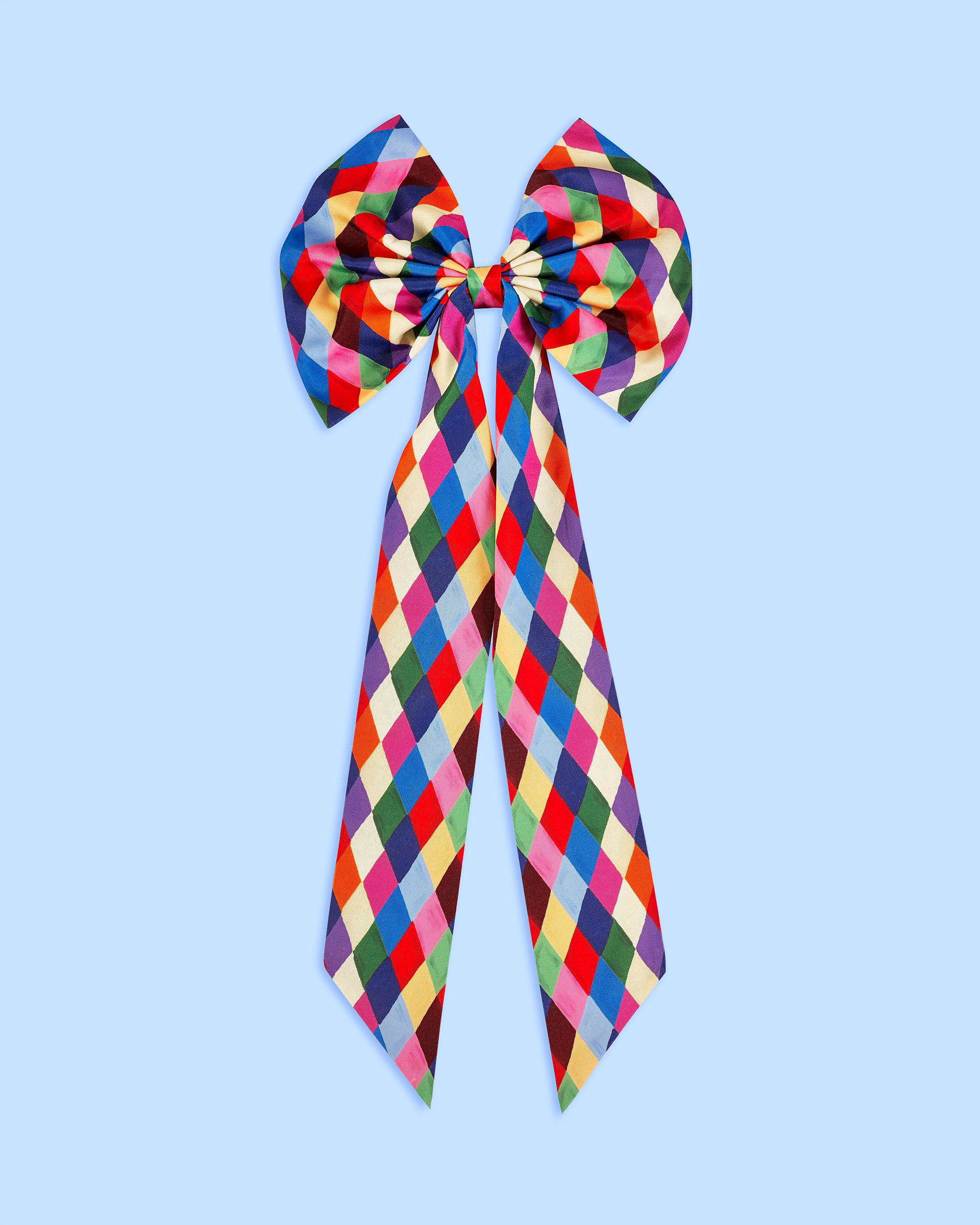 Harlequin bow Christmas tree topper by Eleanor Bowmer