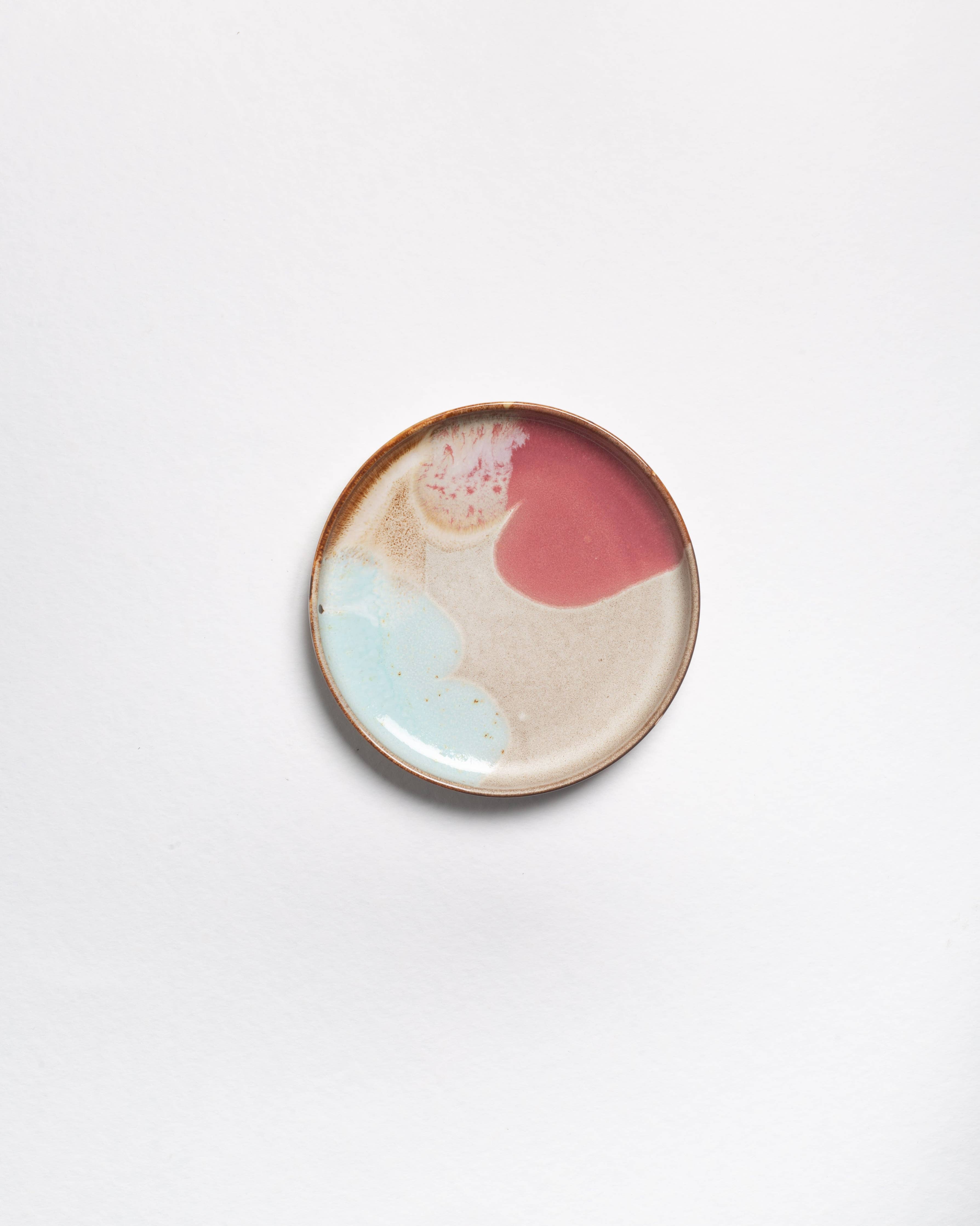 Melting Ice Cream stoneware bread plate, further view