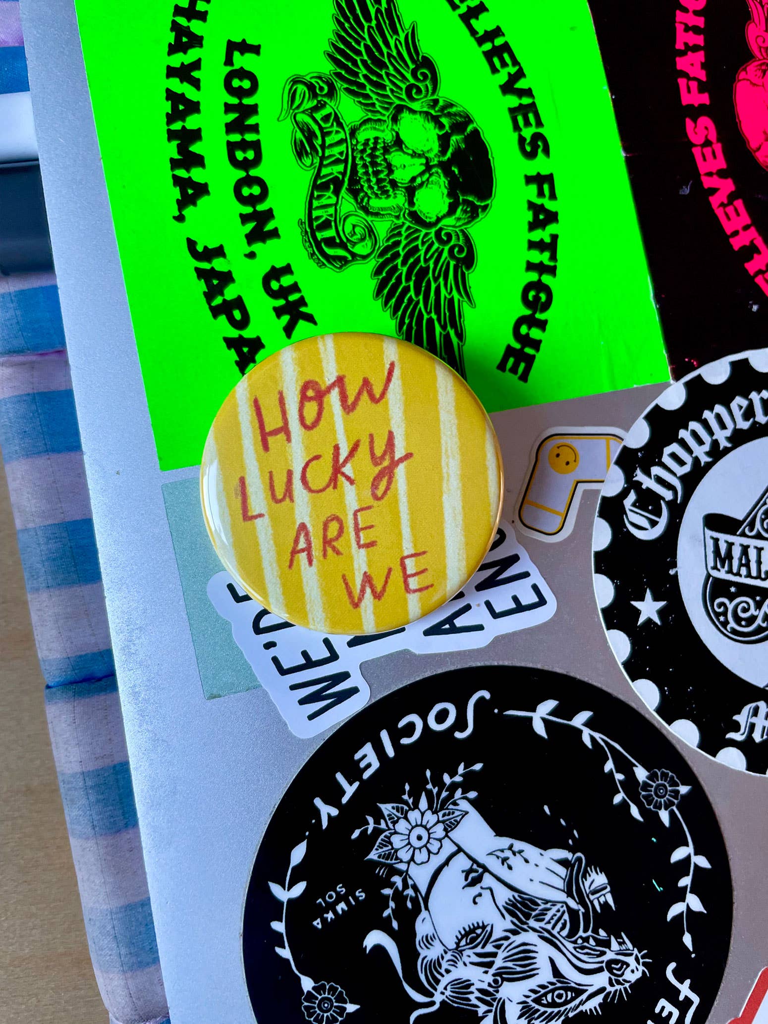 "How Lucky Are We" Badge