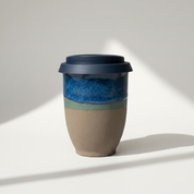 Reusable Ceramic Coffee Cup 8oz in Belize Navy