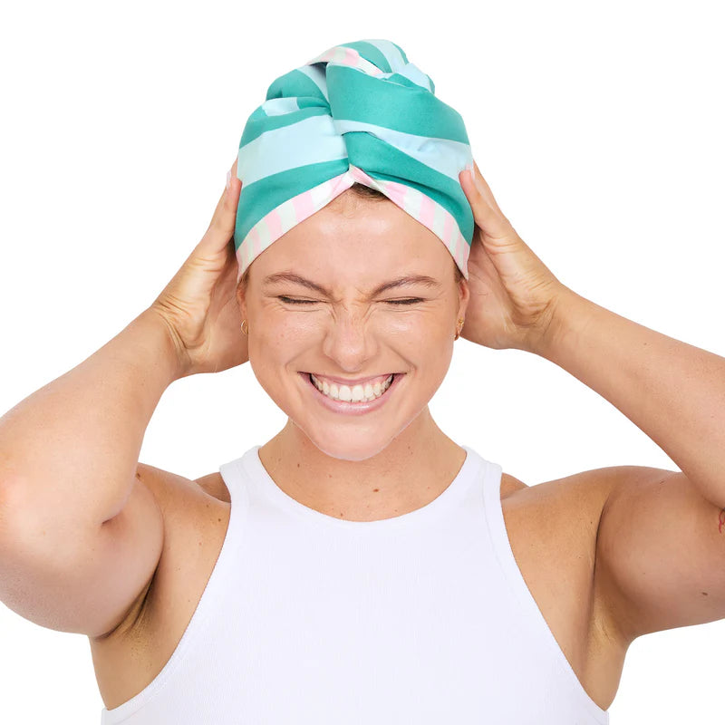Dock & Bay Hair Wrap | Pastel Pier, Quick Dry Recycled Fabric