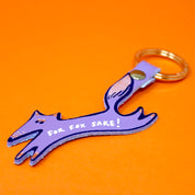 For Fox Sake Keyring | Leather