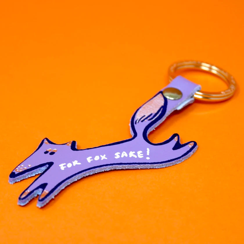 For Fox Sake Keyring | Leather