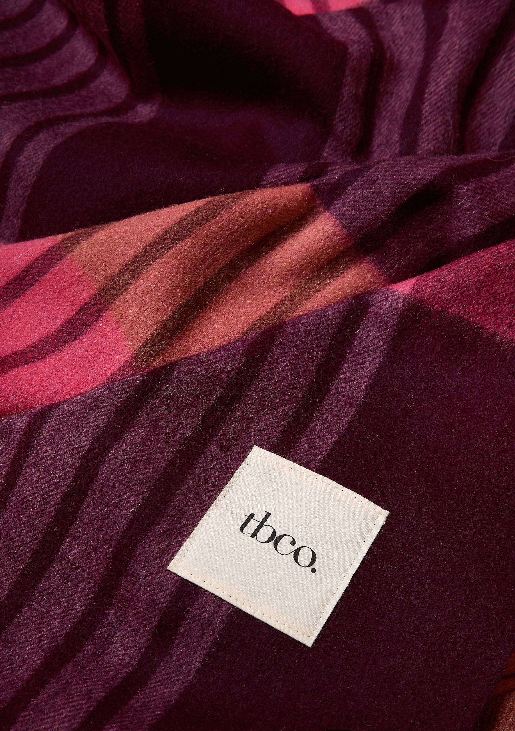 Lambswool Blanket in Pink Pop Stripe