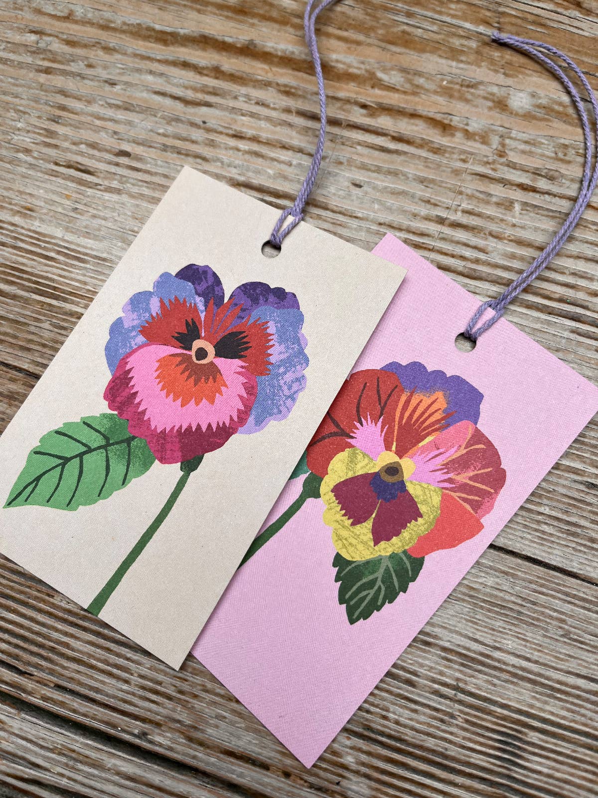 Pansies Gift Tags Pack 