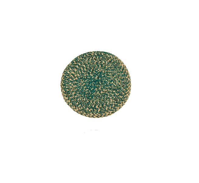 Olive green and natural jute coasters by British Colour Standard, further view