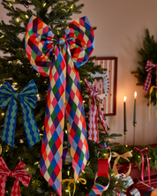 Harlequin bow tree topper by Eleanor Bowmer, further view
