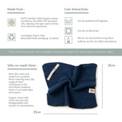Dish Cloths - 100% Organic Cotton | Ocean