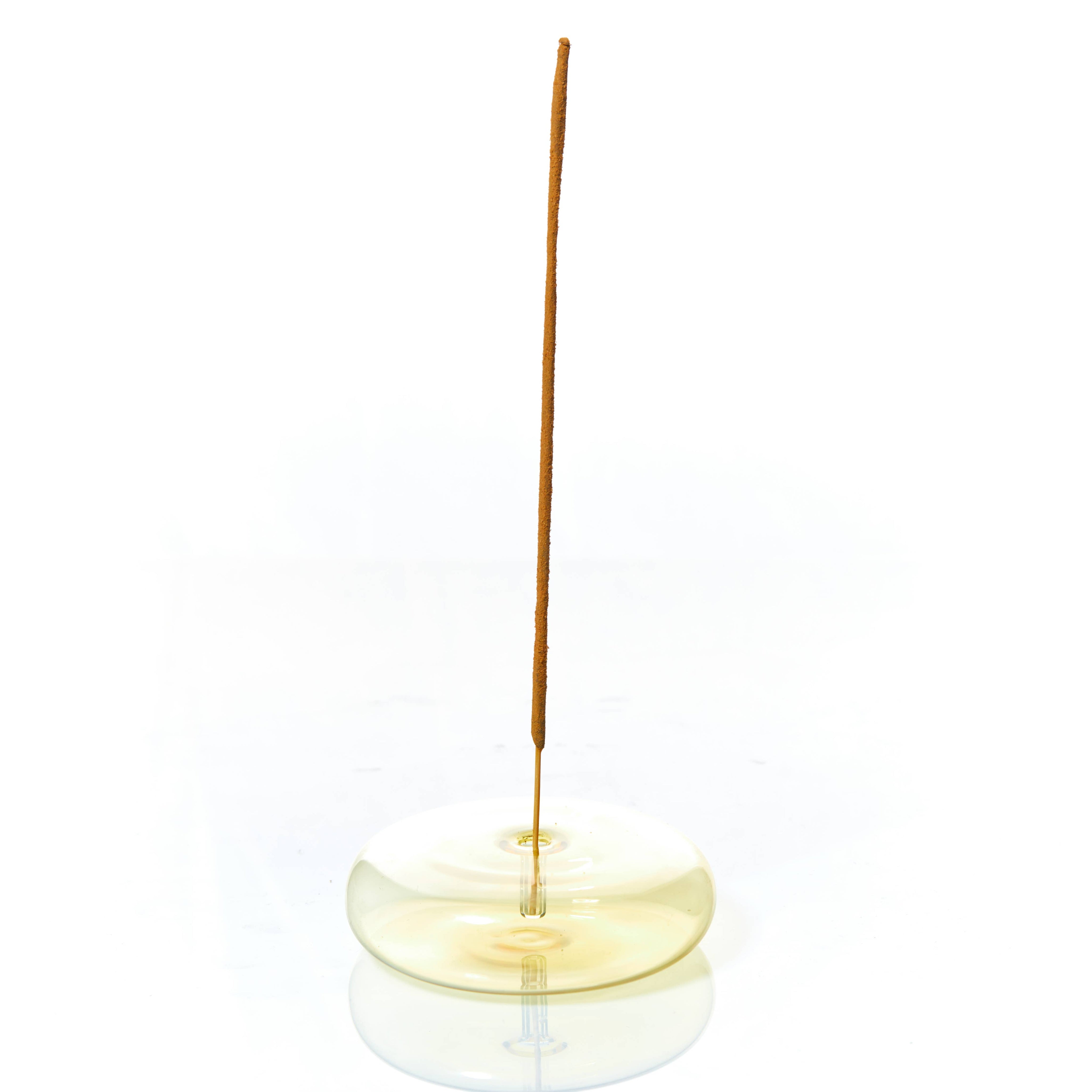 Dimple - Hand Blown Glass Incense Holder | Yellow