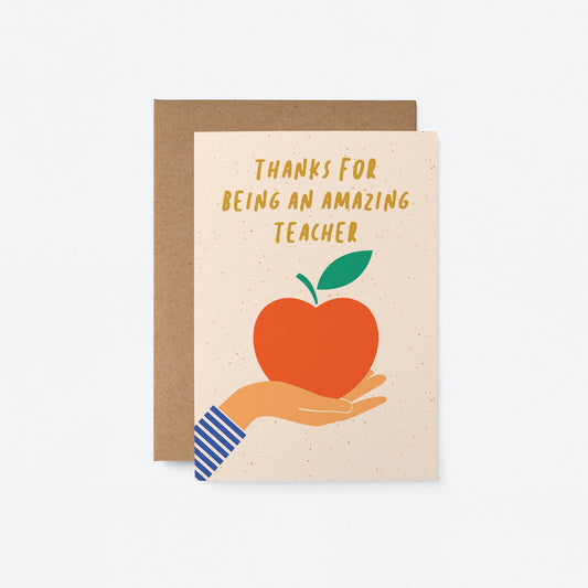 "Amazing Teacher" Thank You Greeting Card