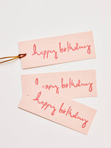 Gift Tags | Set of 8 Happy Birthday Pink