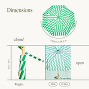 Kelly Bars Candy Green Compact Eco-Friendly Duck Umbrella