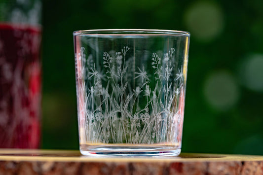 Meadow Patterned Glass Tumbler