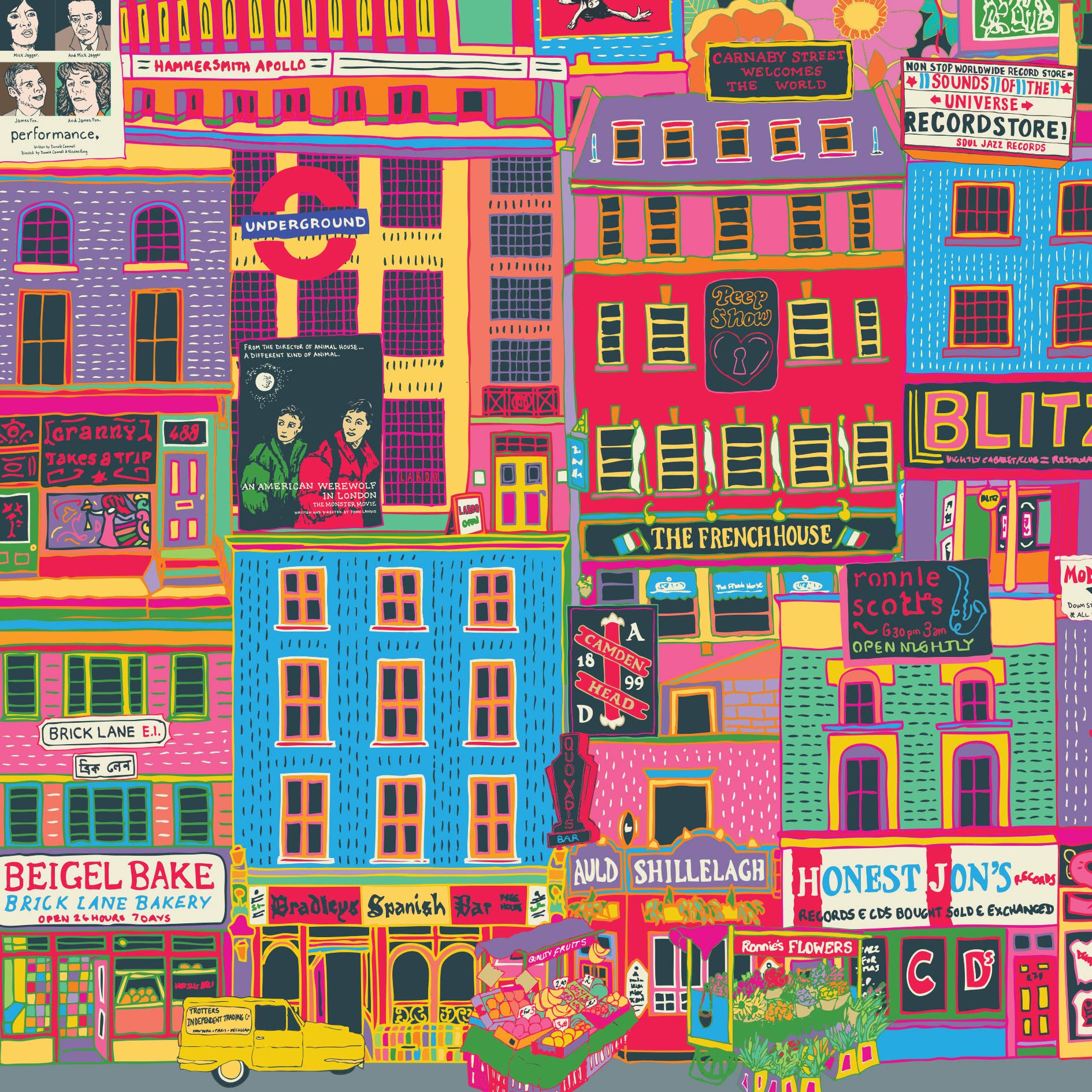 London England Travel Print A3