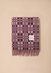 Lambswool Blanket in Rose Craft Check