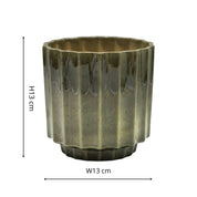 Lugano Scalloped Reactive Glaze Planter 16cm