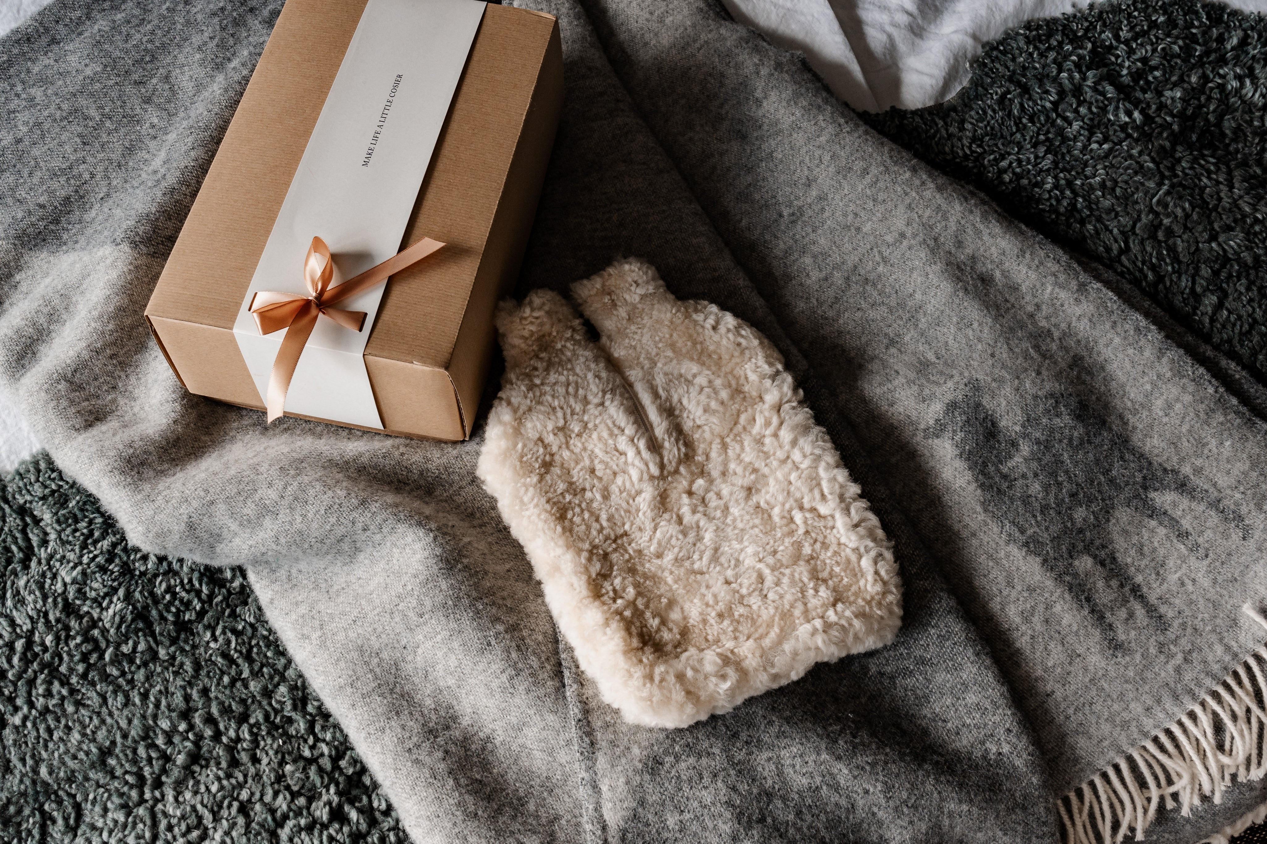 Kerri Sheepskin Hot Water Bottle Cover