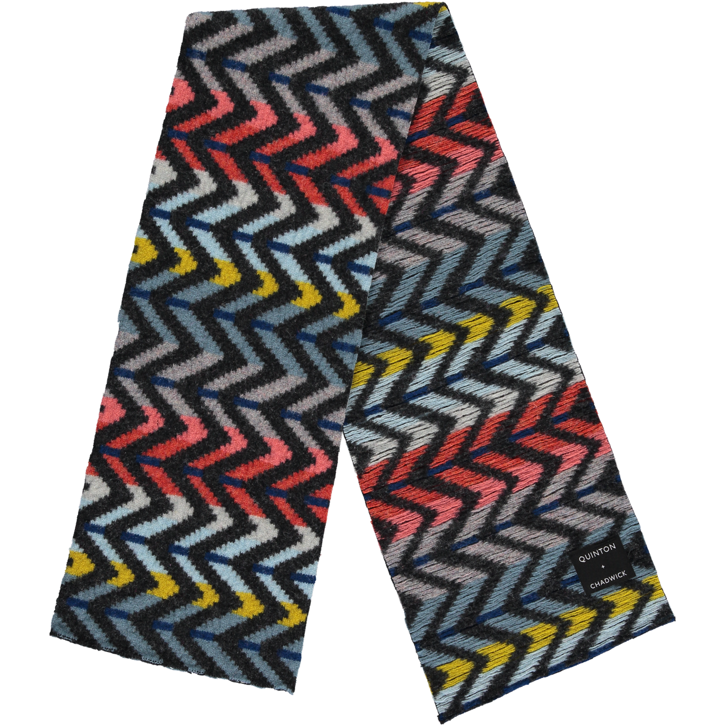 Small Zig Zag Scarf in Sea Coral