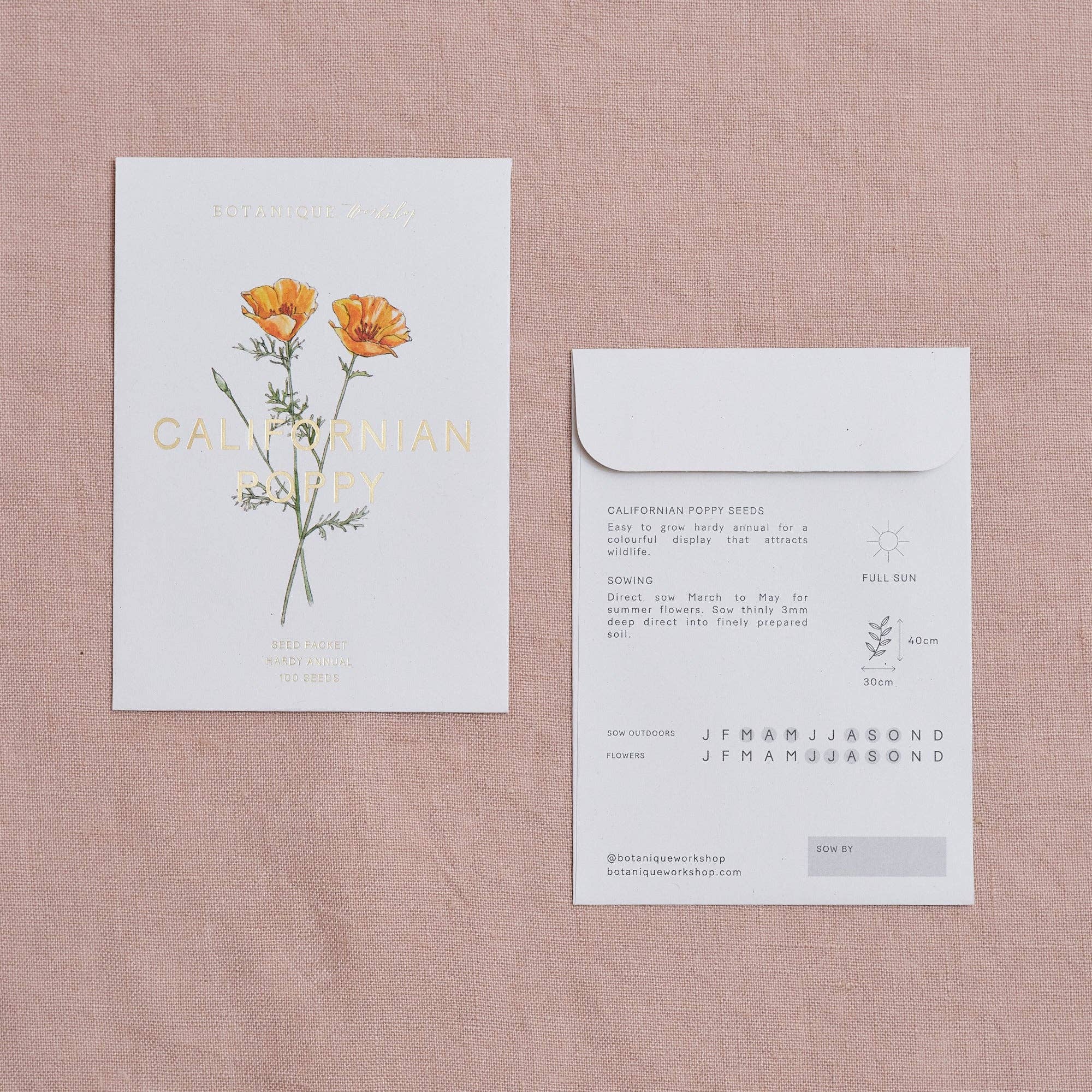 Californian Poppy Seed Packet