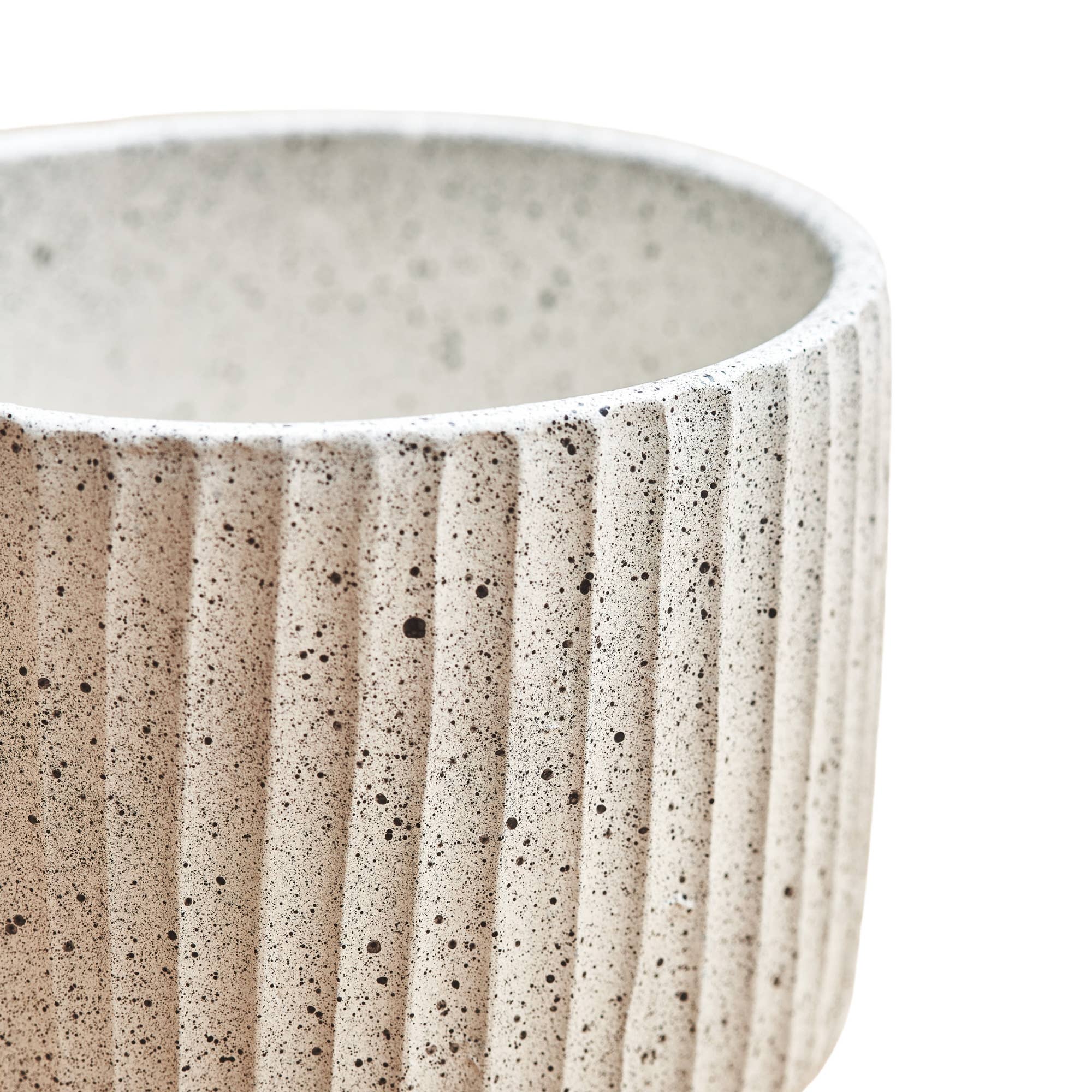 Solento Speckle Planter | Warm Grey