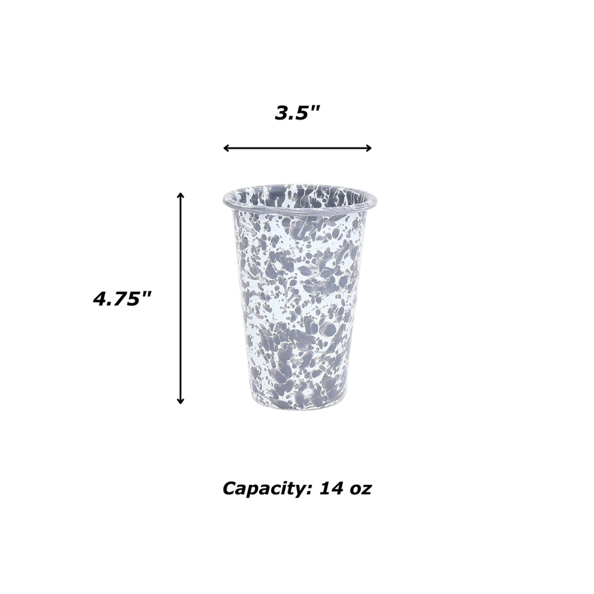 Crow Canyon Home splatter enamelware tumbler