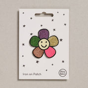 Happy Flower Iron-On Embroidered Patch